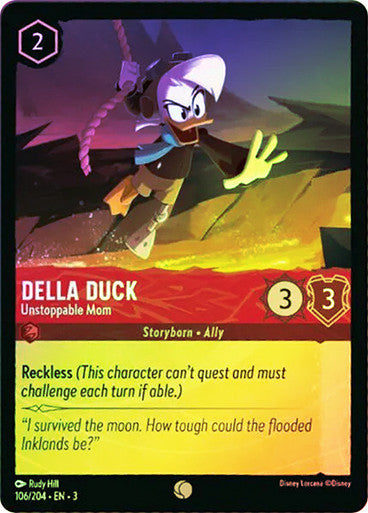 Della Duck - Unstoppable Mom (Into the Inklands 106/204) Common - Near Mint Cold Foil