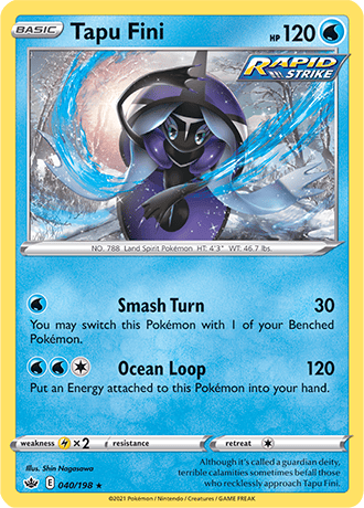 Tapu Fini - 040/198 (SWSH06) Holo Rare - Near Mint Holofoil