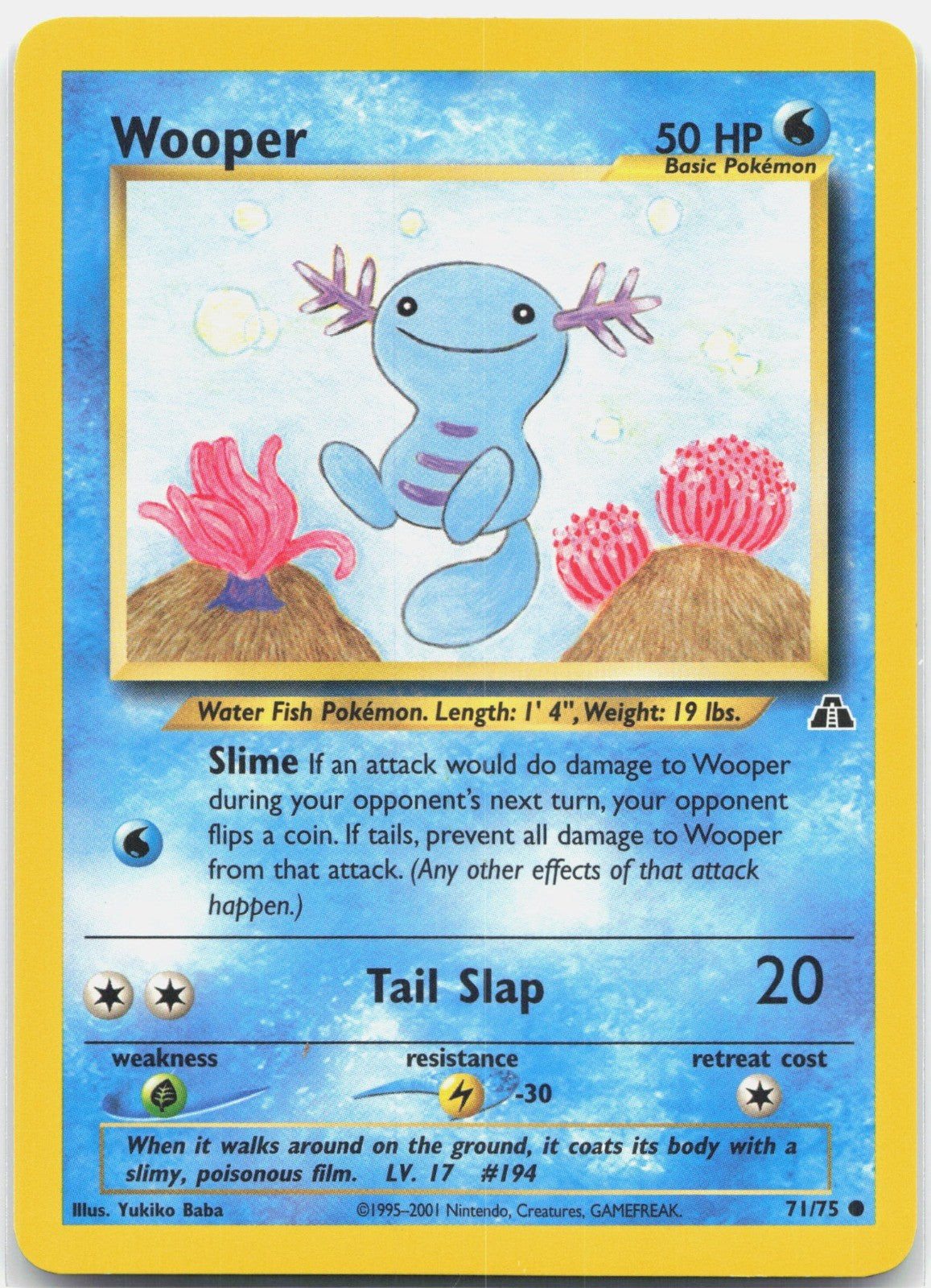 Wooper - 71/75 (N2) Common - Lightly Played Unlimited