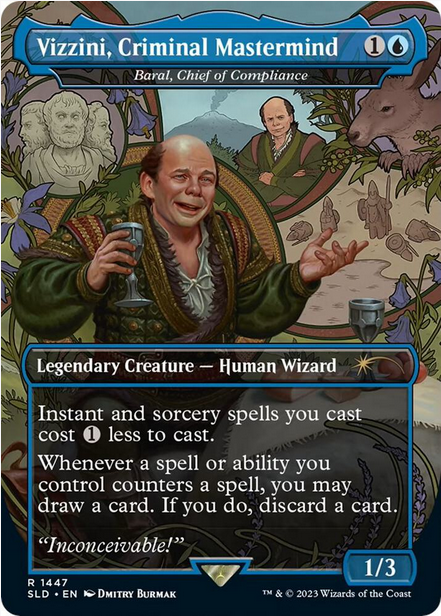 Vizzini, Criminal Mastermind - Baral, Chief of Compliance [#1447 Borderless] (SLD-R-FOIL)