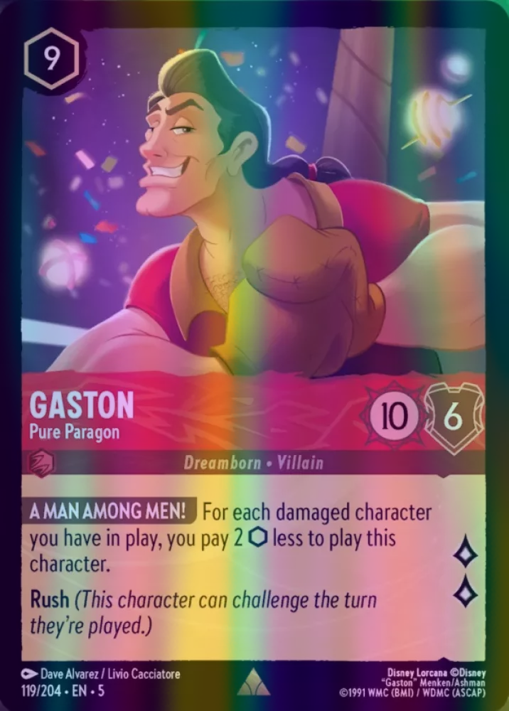 Gaston - Pure Paragon (Shimmering Skies 119/204) Rare - Near Mint Cold Foil