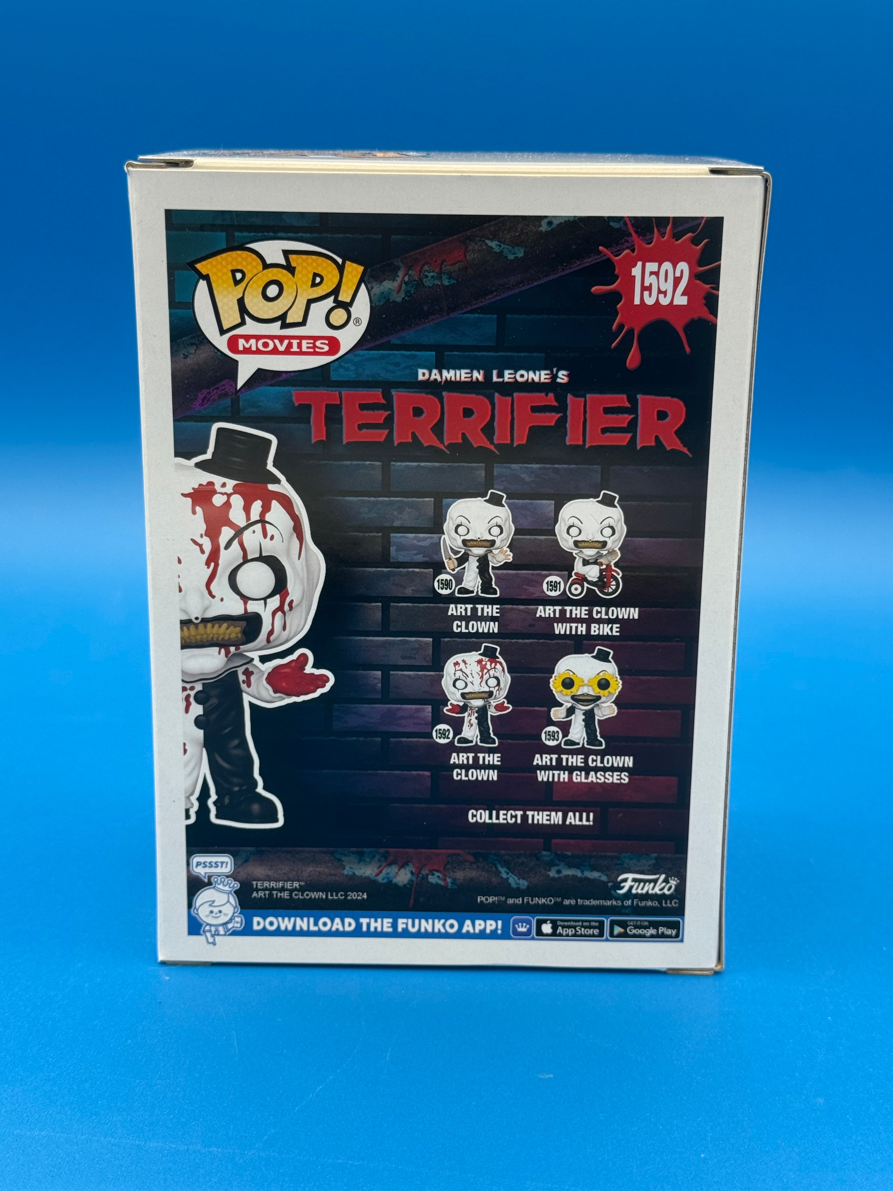 POP Figure: Horror Terrifiers #1592 - Art the Clown (Bloody) (JSA Signature AZ79192) (Signed by David Howard Thornton)