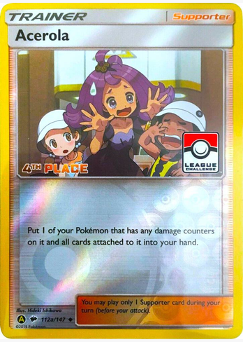 Acerola (League Challenge) [4th Place] - 112a/147 (SM:PR) Promo - Near Mint Reverse Holofoil