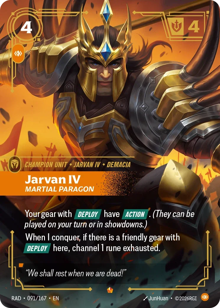 Jarvan IV, Martial Paragon - 091/167 (RAD) Epic