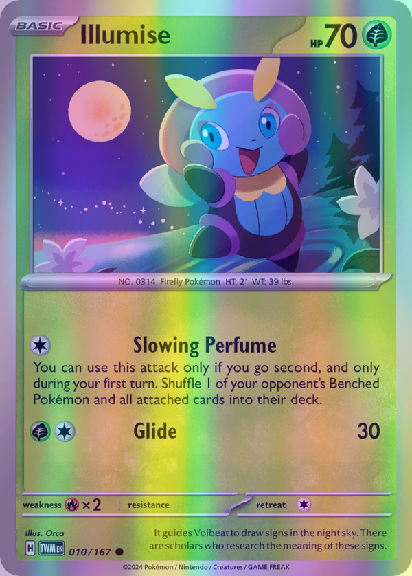 Illumise - 010/167 (TWM) Common - Near Mint Reverse Holofoil