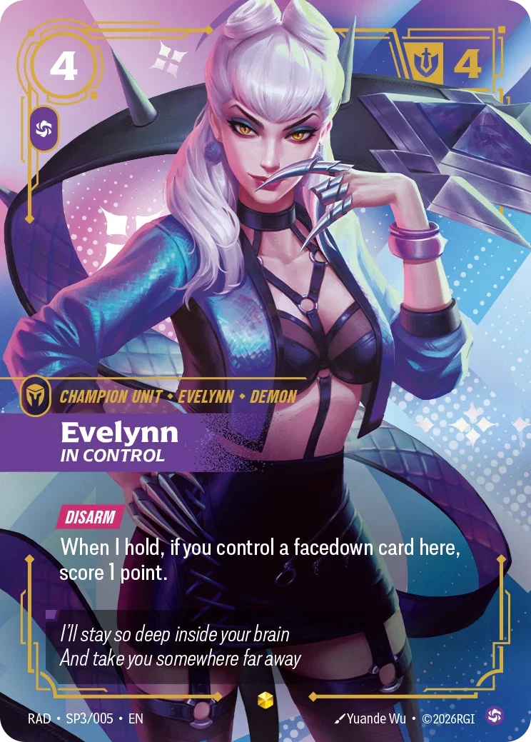 Evelynn, In Control (K/DA Special Art Card) - SP3/005 (RAD) Showcase