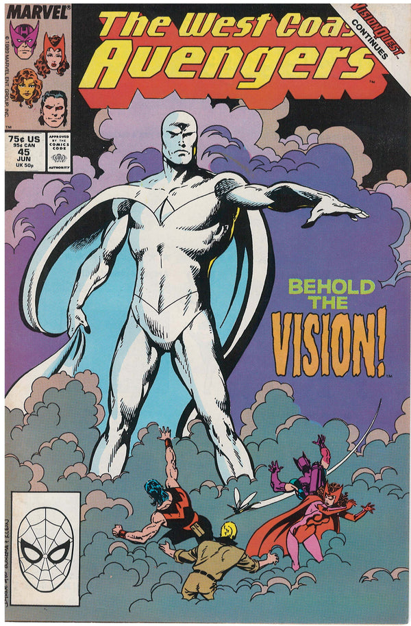 West Coast Avengers (1985 Series) #45 (8.0) 1st White Vision
