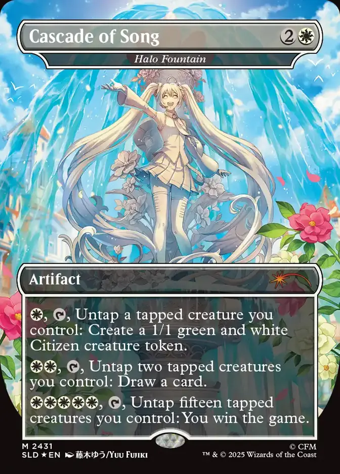 Cascade of Song // Halo Fountain [# 2431 ] (SLD-R) Foil Near Mint