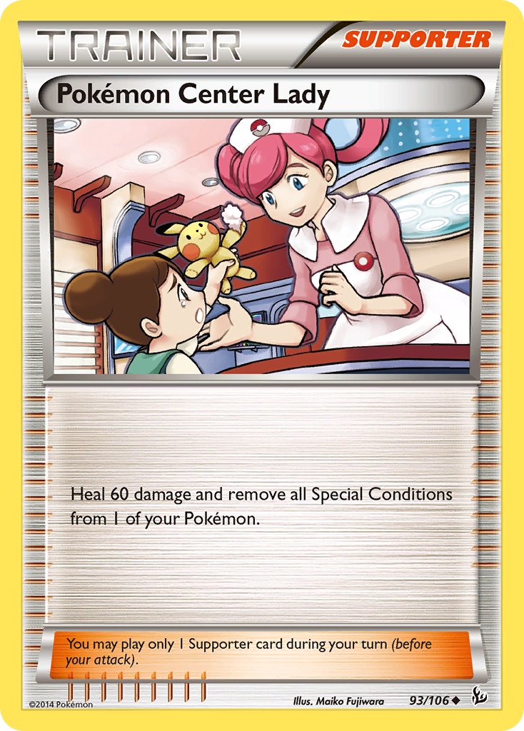 Pokemon Center Lady - 093/106 (FLF) Uncommon - Near Mint