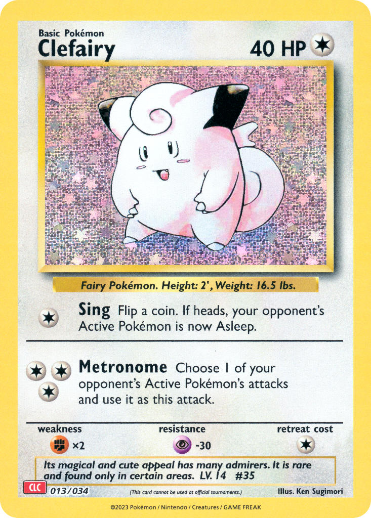 Clefairy - 013/034 (TCG:CLC) Classic Collection - Near Mint Holofoil