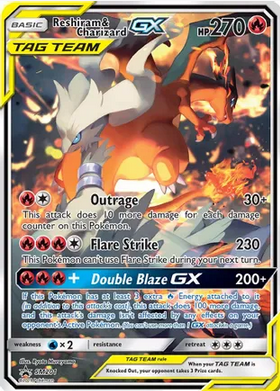 Reshiram & Charizard GX - SM201 (SM:PR) Promo - Near Mint Holofoil