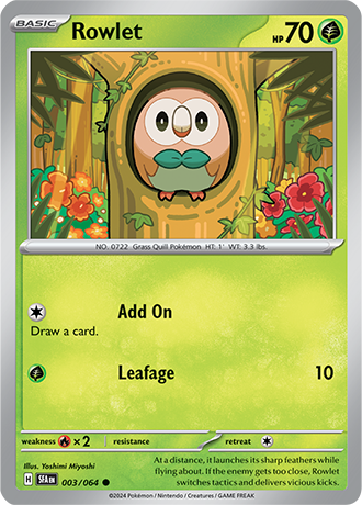 Rowlet - 003/064 (SFA) Common - Near Mint