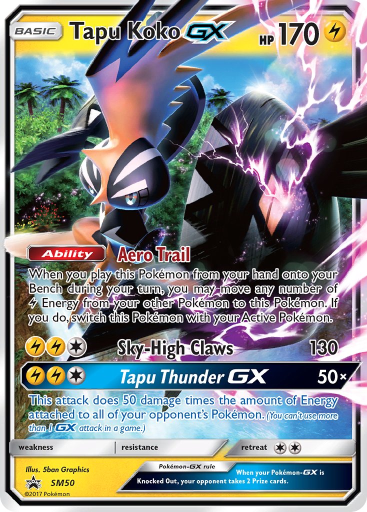 Tapu Koko GX  - SM50 (SM:PR) Promo - Near Mint Holofoil