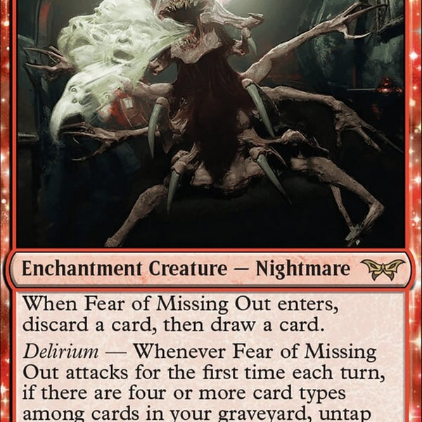 fear of missing out mtg card [#0136] (DSK-R-FOIL) there is an additional Forest (308) MTG Final Type:Y'shtola Night's Blessed - Scions & Spellcraft Rabits