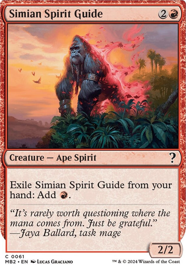 Simian Spirit Guide [#0061 White-Border] (MB2-C)