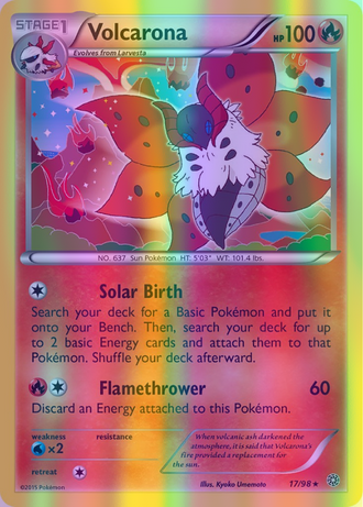 Volcarona - 017/098 (AOR) Holo Rare - Near Mint Reverse Holofoil