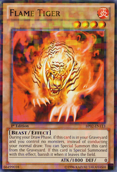 Flame Tiger (Mosaic Rare) (BP02-EN113) Mosaic Rare - Near Mint 1st Edition