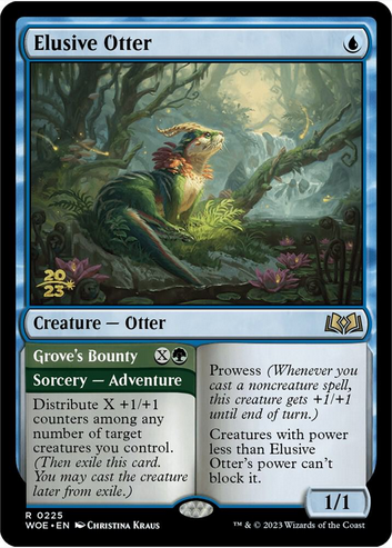 Elusive Otter // Grove's Bounty [#0225] (WOE-R-PRE-FOIL)