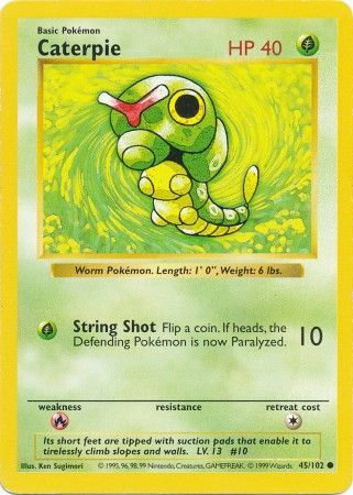 Caterpie - 045/102 (BSS) Common - Near Mint Unlimited