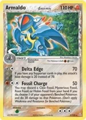 Armaldo (Delta Species) - 1/110 (HP) Rare - Light Play Holofoil
