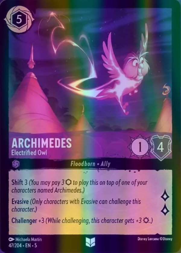 Archimedes - Electrified Owl (Shimmering Skies 047/204) Uncommon - Near Mint Cold Foil