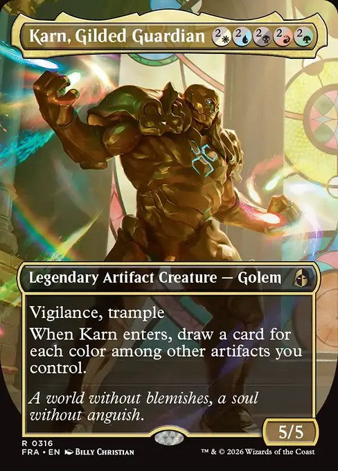 Karn, Gilded Guardian [ #0316 Borderless Echoed Pairs ] (FRA-R)