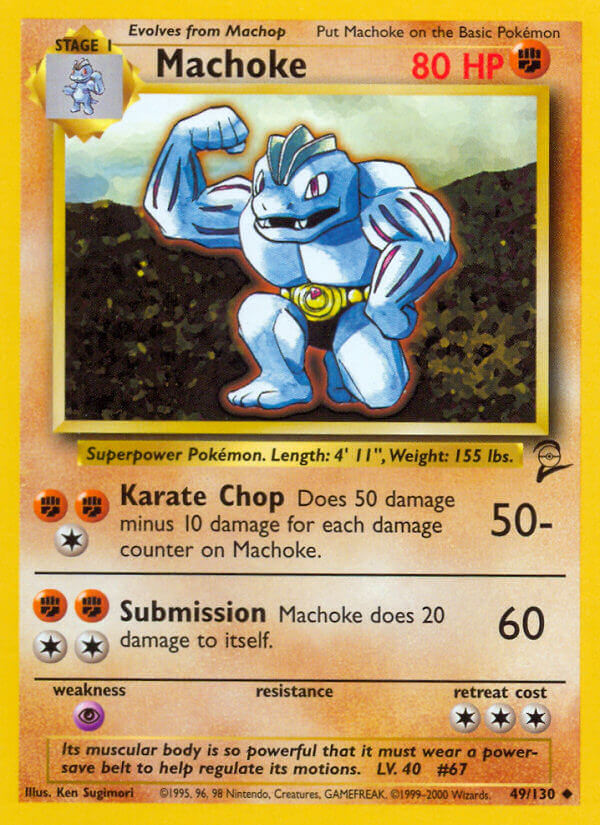 Machoke - 049/130 (BS2) Uncommon - Near Mint