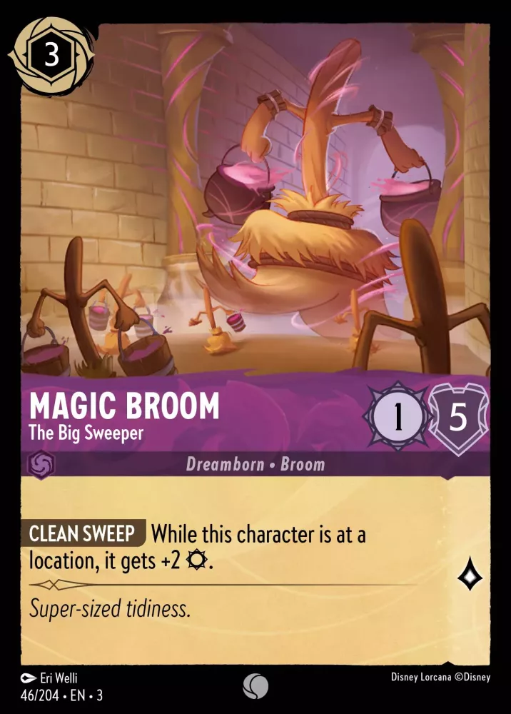 Magic Broom - The Big Sweeper (Into the Inklands 046/204) Common - Near Mint