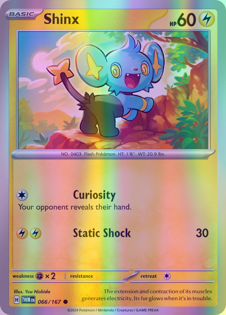 Shinx - 066/167 (TWM) Common - Near Mint Reverse Holofoil