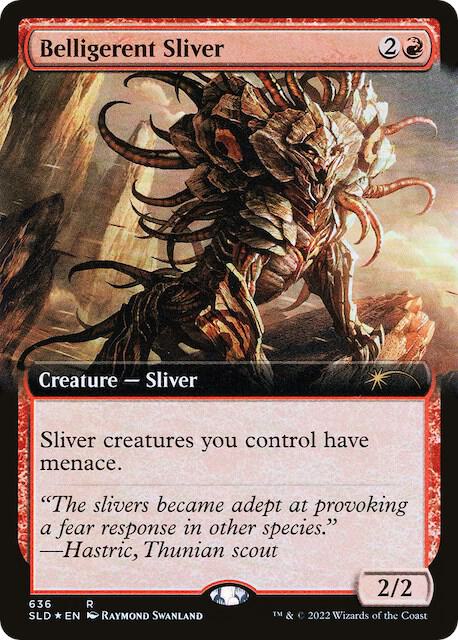 Belligerent Sliver [Extended Art #636] (SLD-R-FOIL)