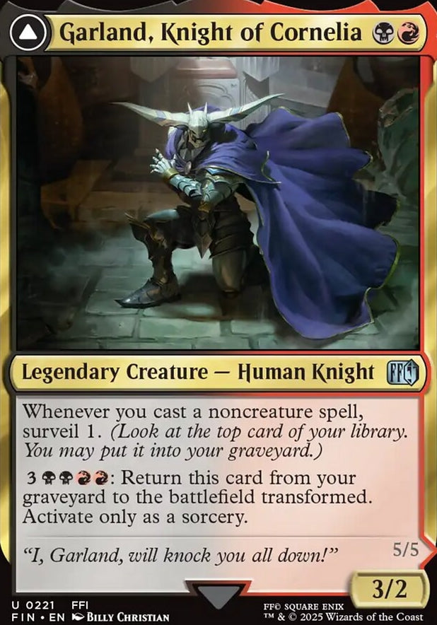 Garland, Knight of Cornelia // Chaos, the Endless [ #0221 ] (FIN-U)