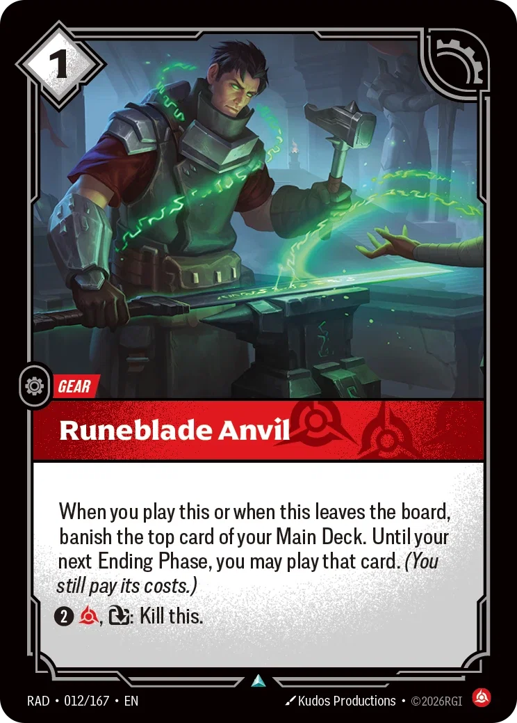 Runeblade Anvil - 012/167 (RAD) Uncommon