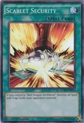 Scarlet Security (LC5D-EN076) Super Rare 1st Edition NM