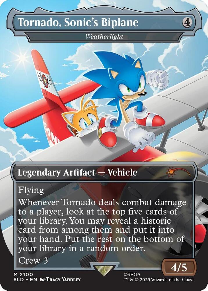 Tornado, Sonic's Biplane - Weatherlight [#2100 Alternate-Art Borderless] (SLD-M)