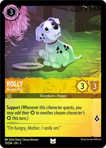 Rolly - Hungry Pup (Into the Inklands 021/204) Uncommon - Near Mint Cold Foil