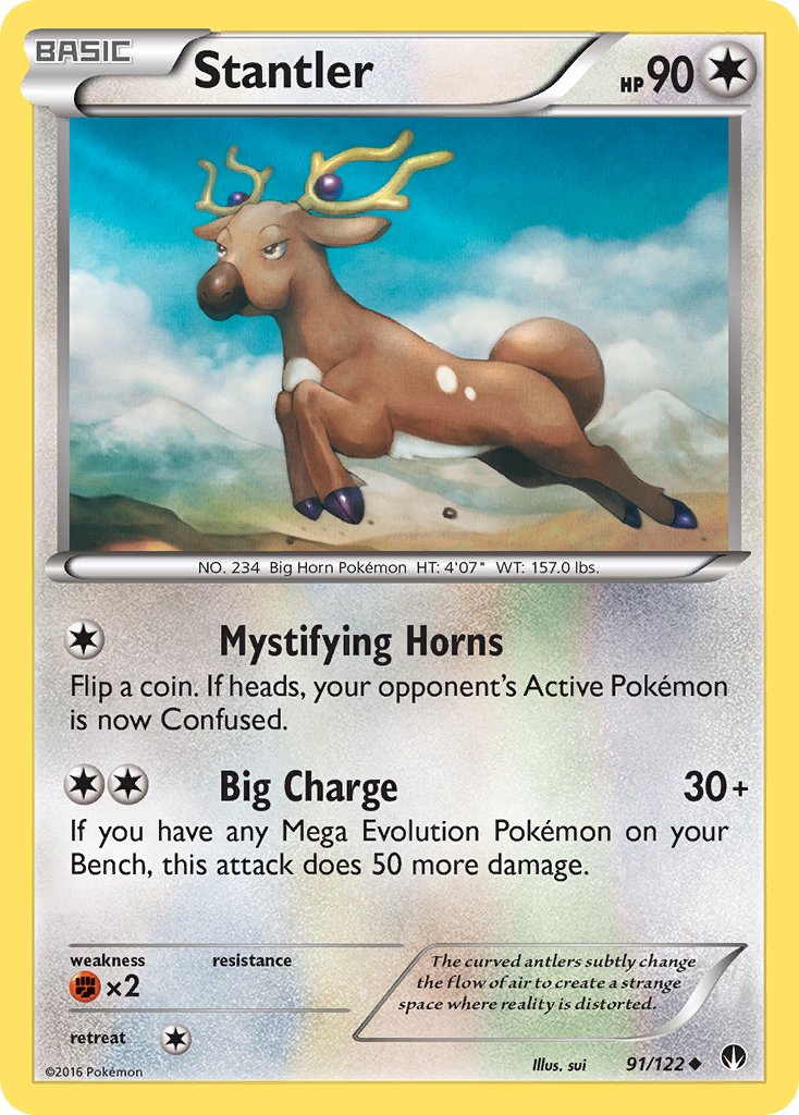 Stantler - 091/122 (BKP) Uncommon - Near Mint