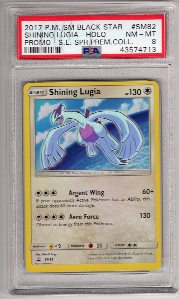 Shining Lugia - SM82 (SM:PR) Promo - Near Mint Holofoil (Graded - PSA 8)