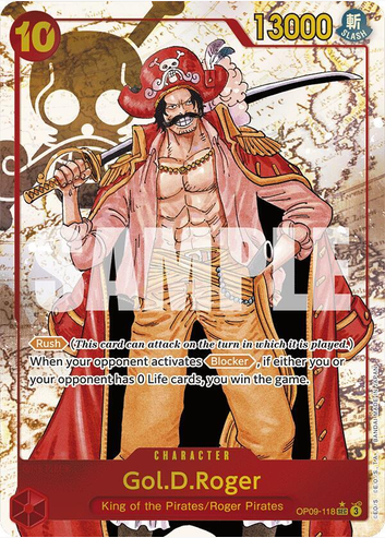 Gol.D.Roger (Alt Art) (OP09-118 R) - Moderate Play