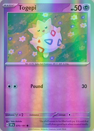 Togepi - 070/191 (SSP) Common - Near Mint Reverse Holofoil