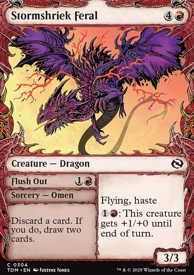 Stormshriek Feral // Flush Out [ #0304 Draconic Showcase ] (TDM-C)
