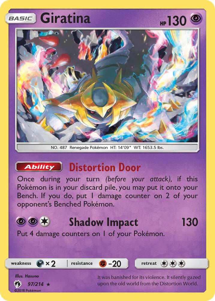 Giratina (97/214) (LOT) Holo Rare - Light Play Holofoil