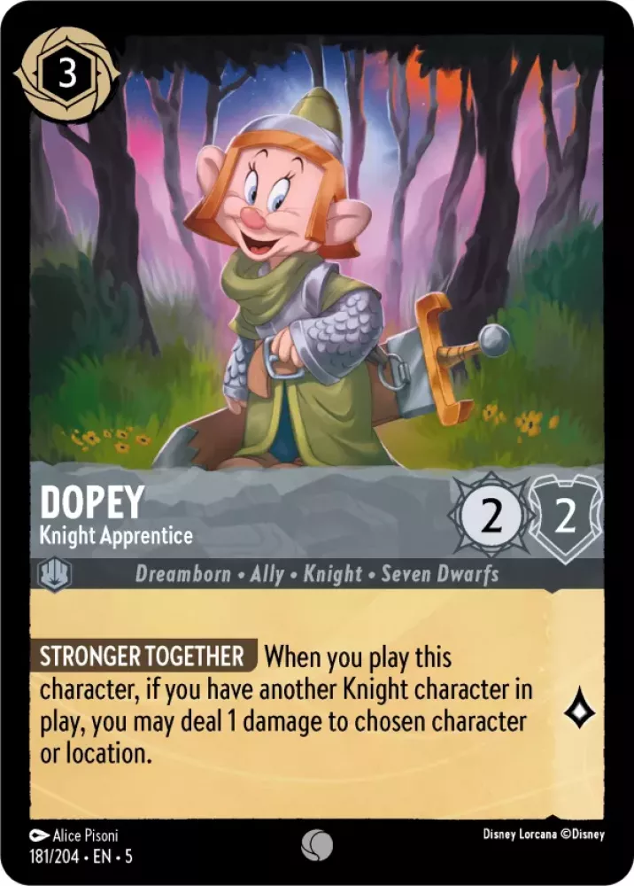 Dopey - Knight Apprentice (Shimmering Skies 181/204) Common - Near Mint