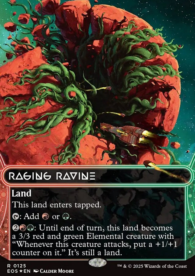 Raging Ravine [ #0125 Galaxy Foil Borderless Stellar Sights ] (EOS-R)