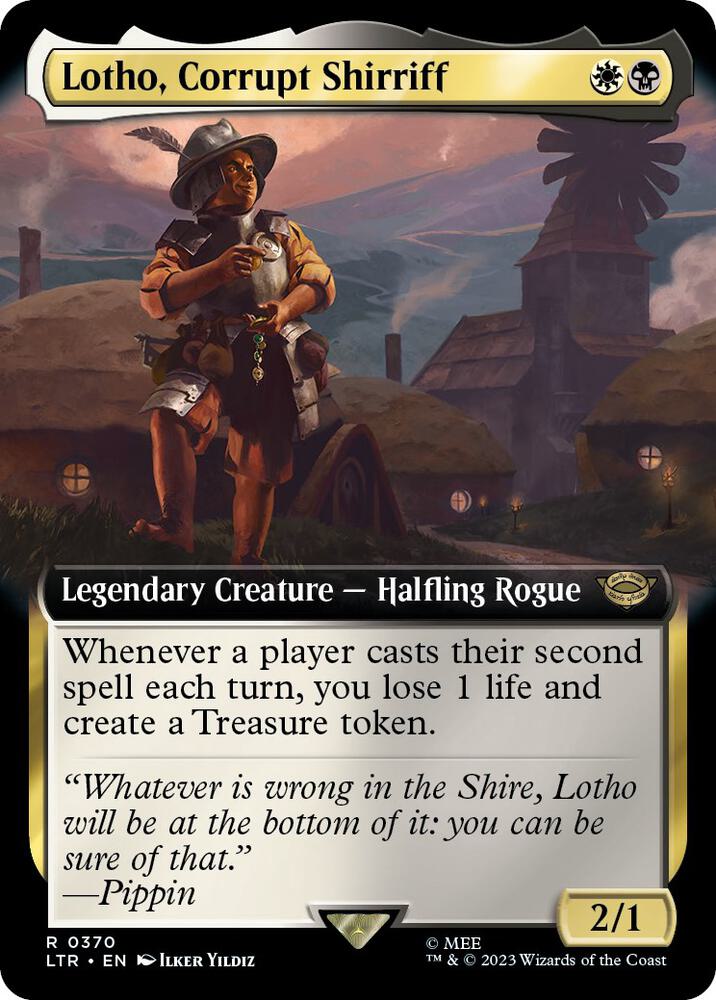 Lotho, Corrupt Shirriff [#0370 Extended Art] (LTR-R) Moderate Play
