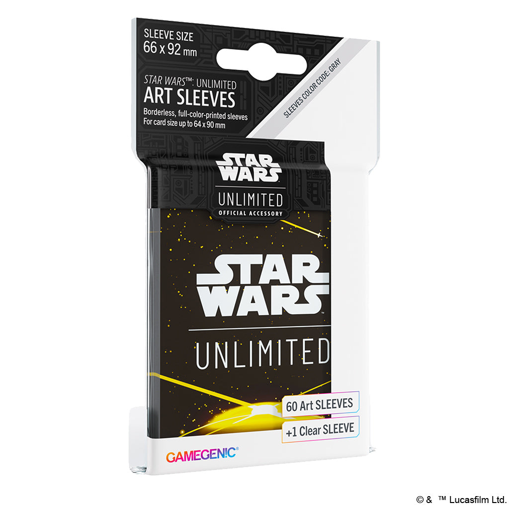 GameGenic: Art Sleeves - Star Wars: Unlimited - Card Back: Yellow (Grey 60ct +1)