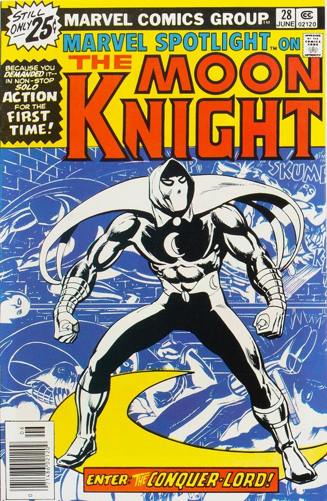 Marvel Spotlight (1971 Series) #28 (5.0) (Pen on Cover) 1st Solo Moon Knight Story - 1st Mention of Jake Lockley and Steven Grant Personalities