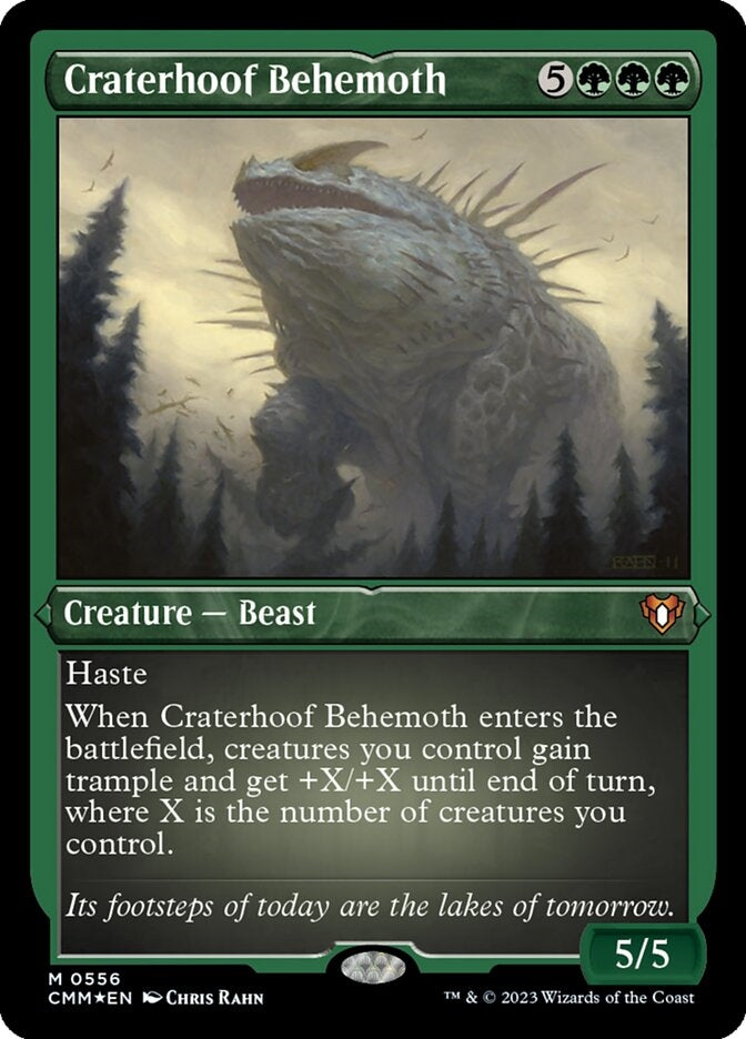 Craterhoof Behemoth [#0556 Etched Foil] (CMM-M)