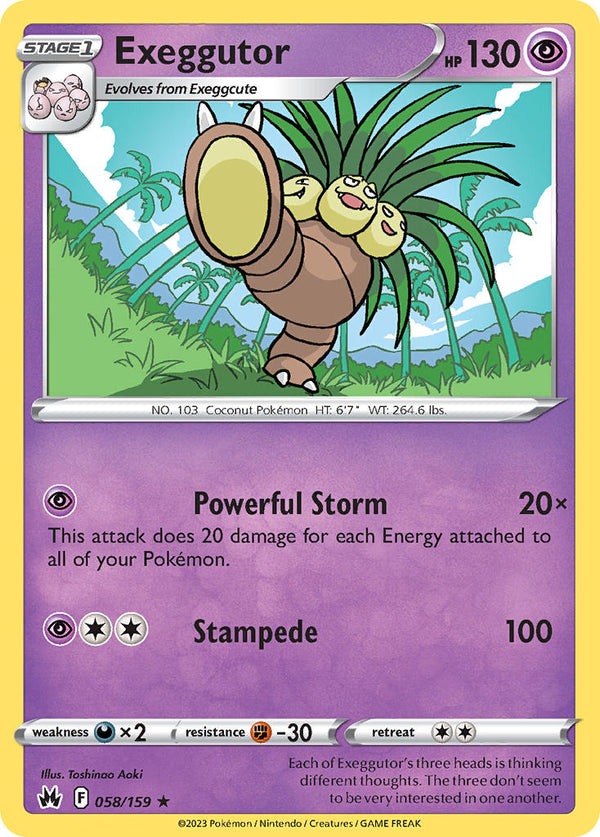 Exeggutor - 058/159 (CRZ) Rare -  Near Mint