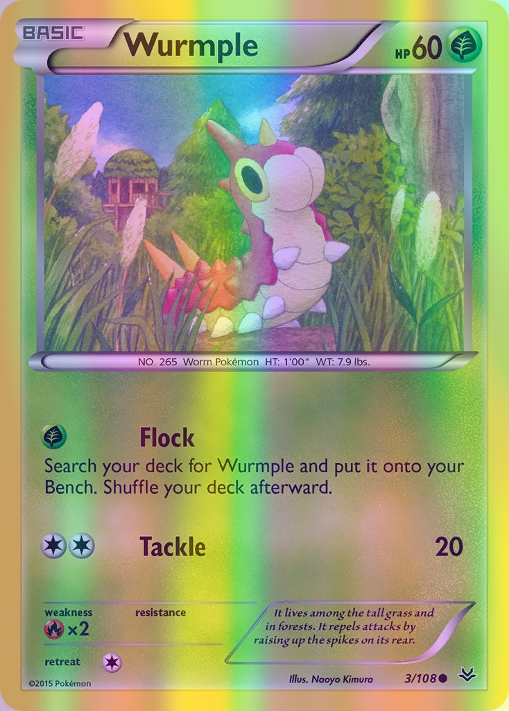 Wurmple - 003/108 (ROS) Common - Near Mint Reverse Holofoil