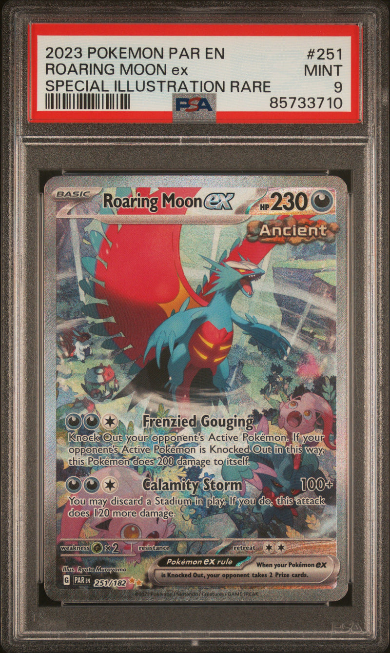 Roaring Moon ex - 251/182 (PAR) Special Illustration Rare -  Near Mint Holofoil (Graded - PSA 9)